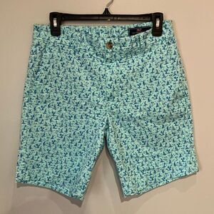 Vineyard Vines Breaker Midrise Shorts Sea Splash Beach Print Sz 30 #778